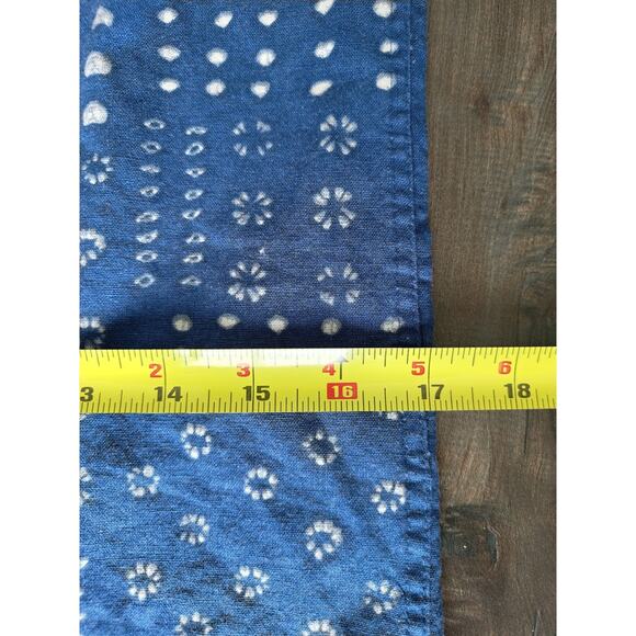 Express Men’s XS Button Up Shirt Blue White Bandana Print Short Sleeve Casual - Picture 3 of 7